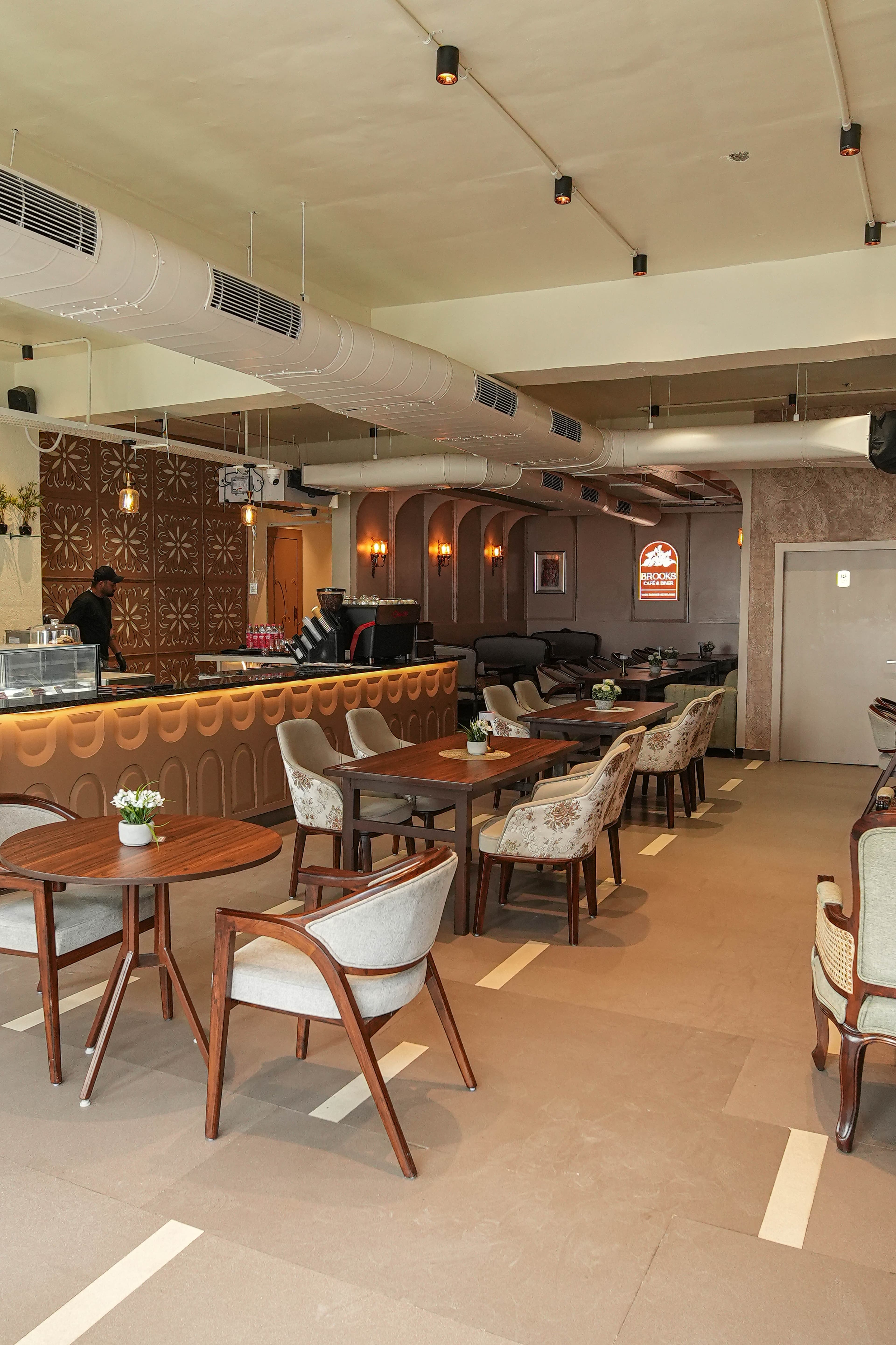 Brooks Café interior with counter